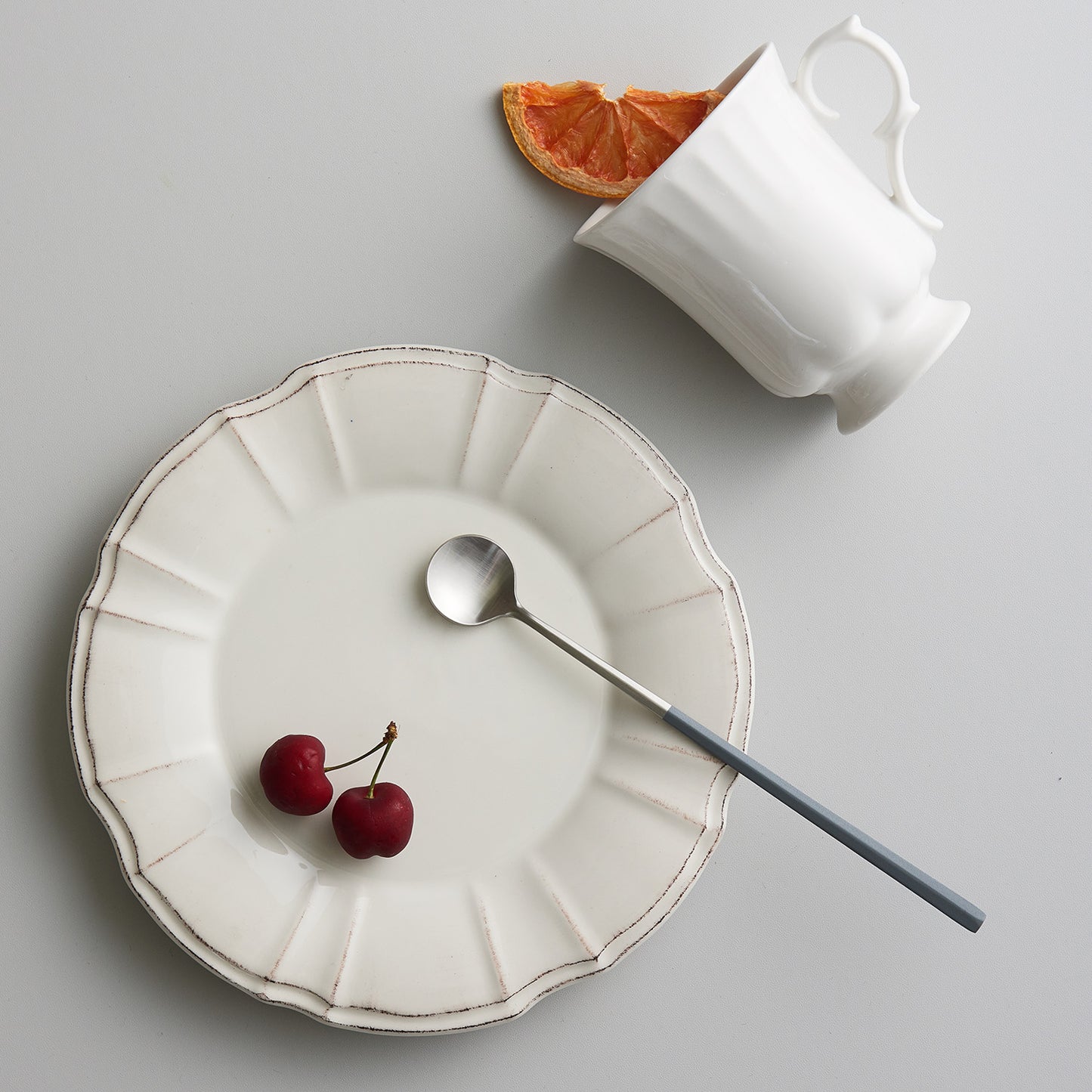 EBRO PREMIUM Stainless Steel Long Tea Spoon Easy Grip Tableware Gray - ๋ผ์จ์๋จ ์ด๋ธ๋ก ๋กฑํฐ์คํผ ์์ฌ๊ทธ๋ ์ด - adamhnk