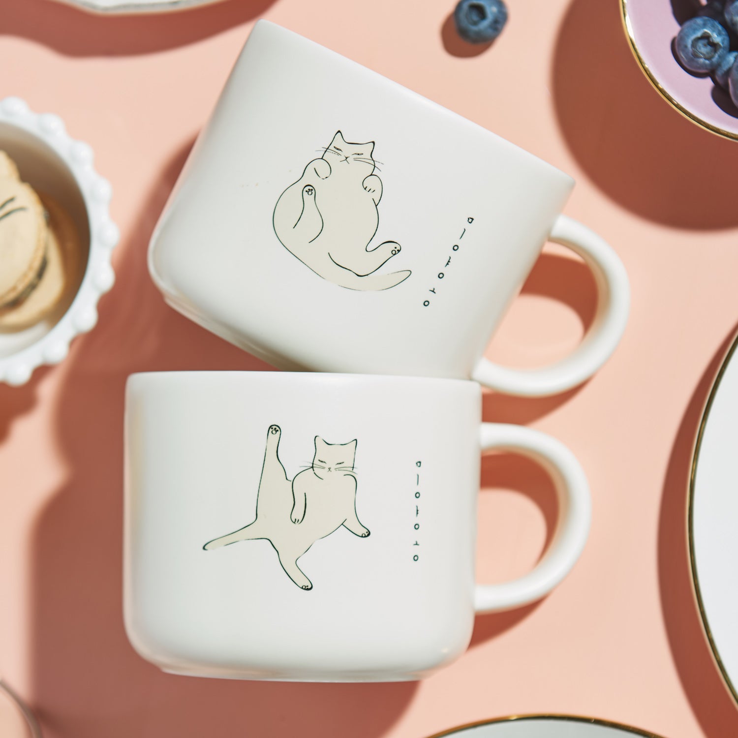 MIYAONG Mug Cup Insolence (450ml) Dishwasher Oven Safe No PFOA White & Yellow - 라씨에뜨 미야옹 머그B(무욕) - adamhnk