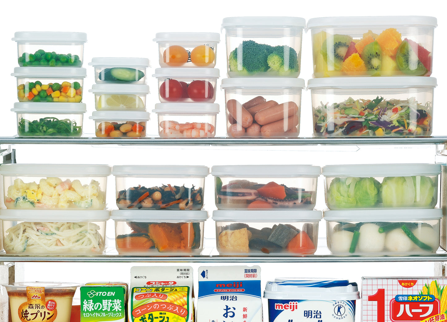 Inomata Food Storage Sealed Round Container (830ml) Clear