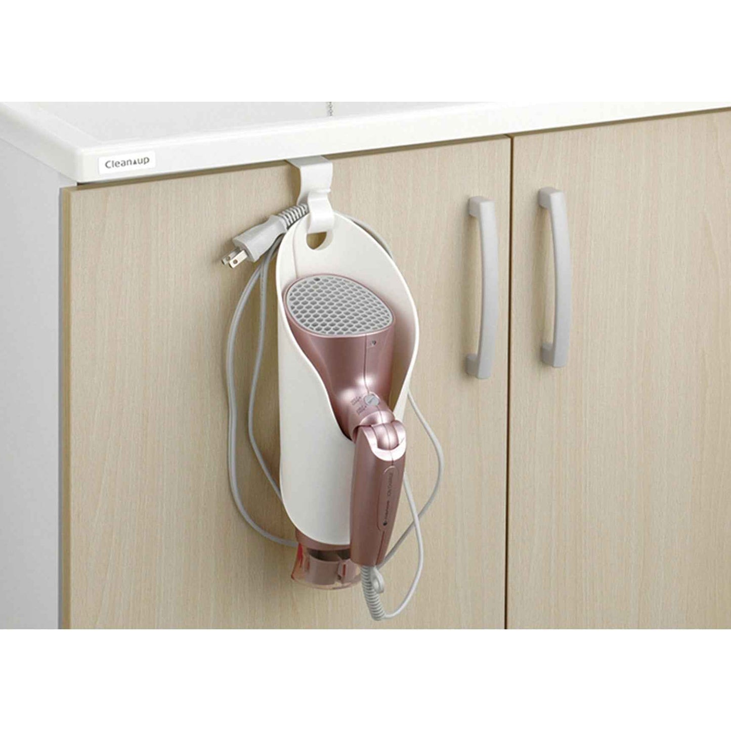 Inomata Hair Dryer Storage Holder White
