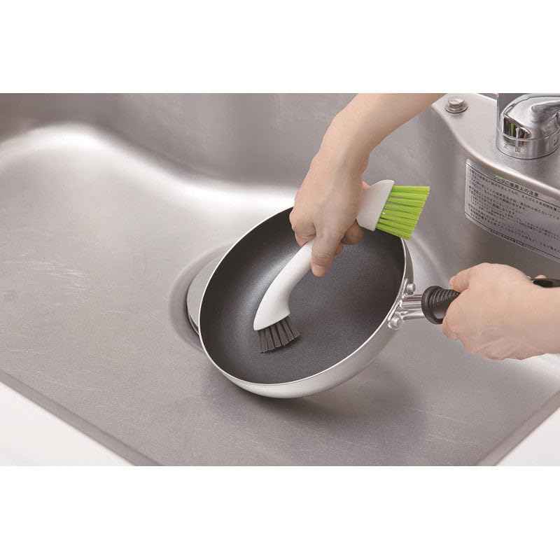 Kokubo Dual Twin Head Brush Kitchen Cleaning Tool Green
