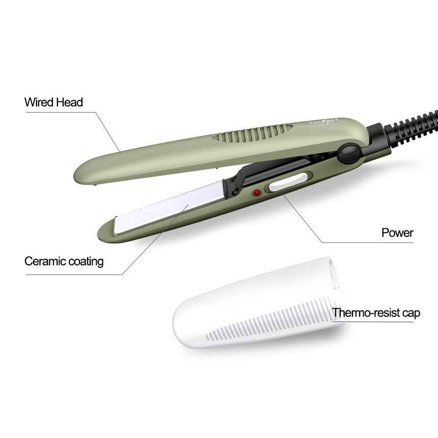Tefal HS1121 Ultra Compact Travel Hair Straightener Fast and Efficient Styling Portable 20W