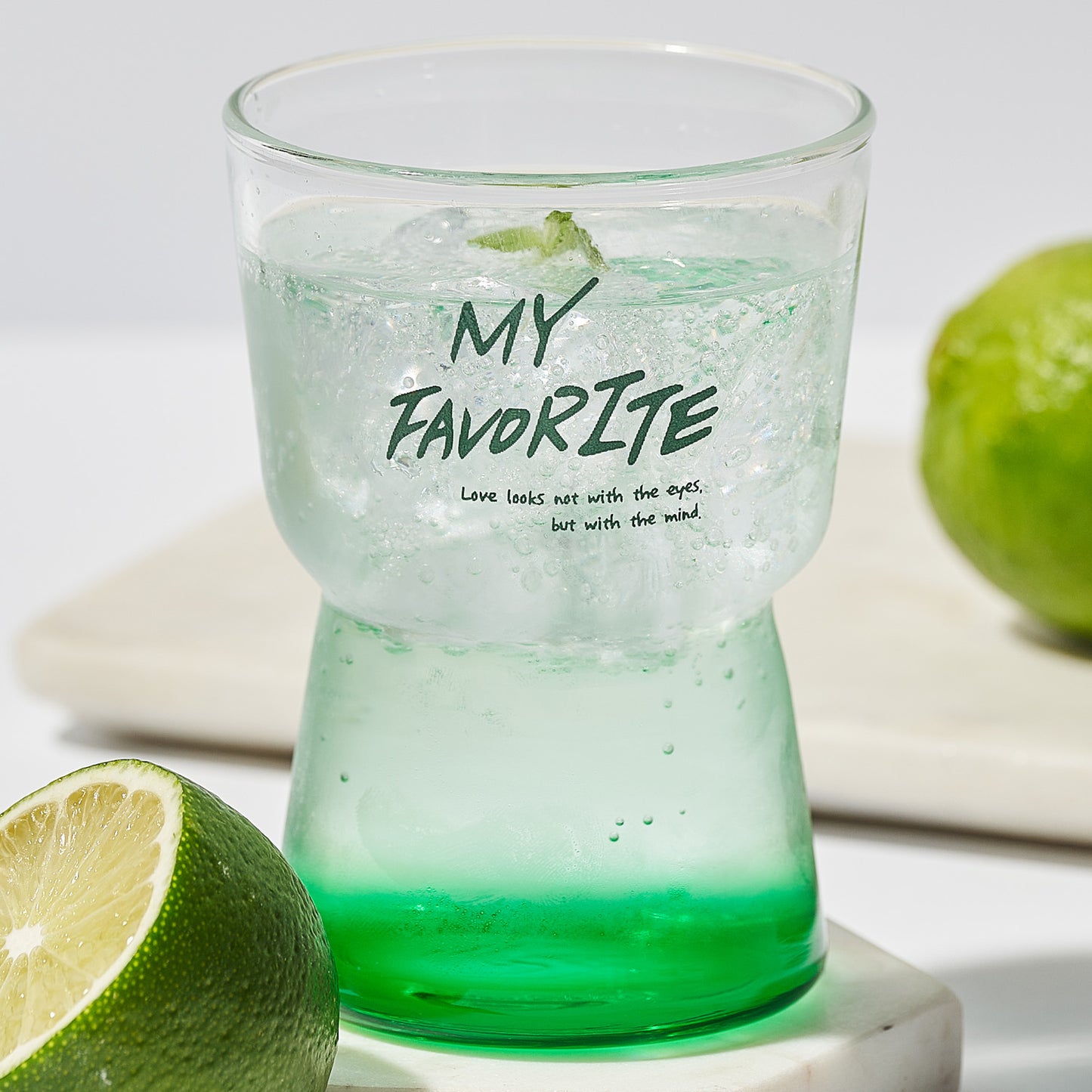 My Favorite Glass Mug Cup (350ml) Tableware Green - ๋ผ์จ์๋จ ๋ง์ดํ๋ฒ๋ฆฟ 350ml - adamhnk