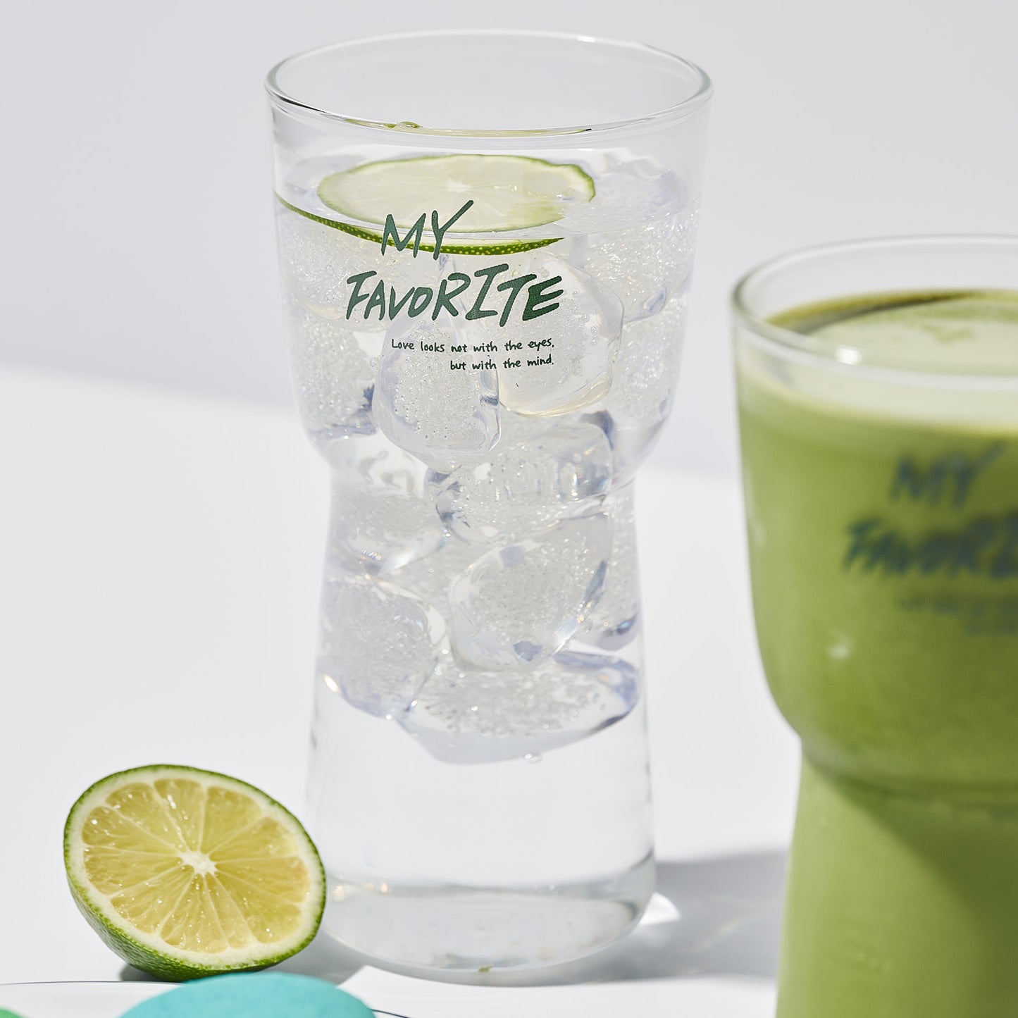 My Favorite Glass Mug Cup (450ml) Tableware Green - ๋ผ์จ์๋จ ๋ง์ดํ๋ฒ๋ฆฟ 450ml - adamhnk