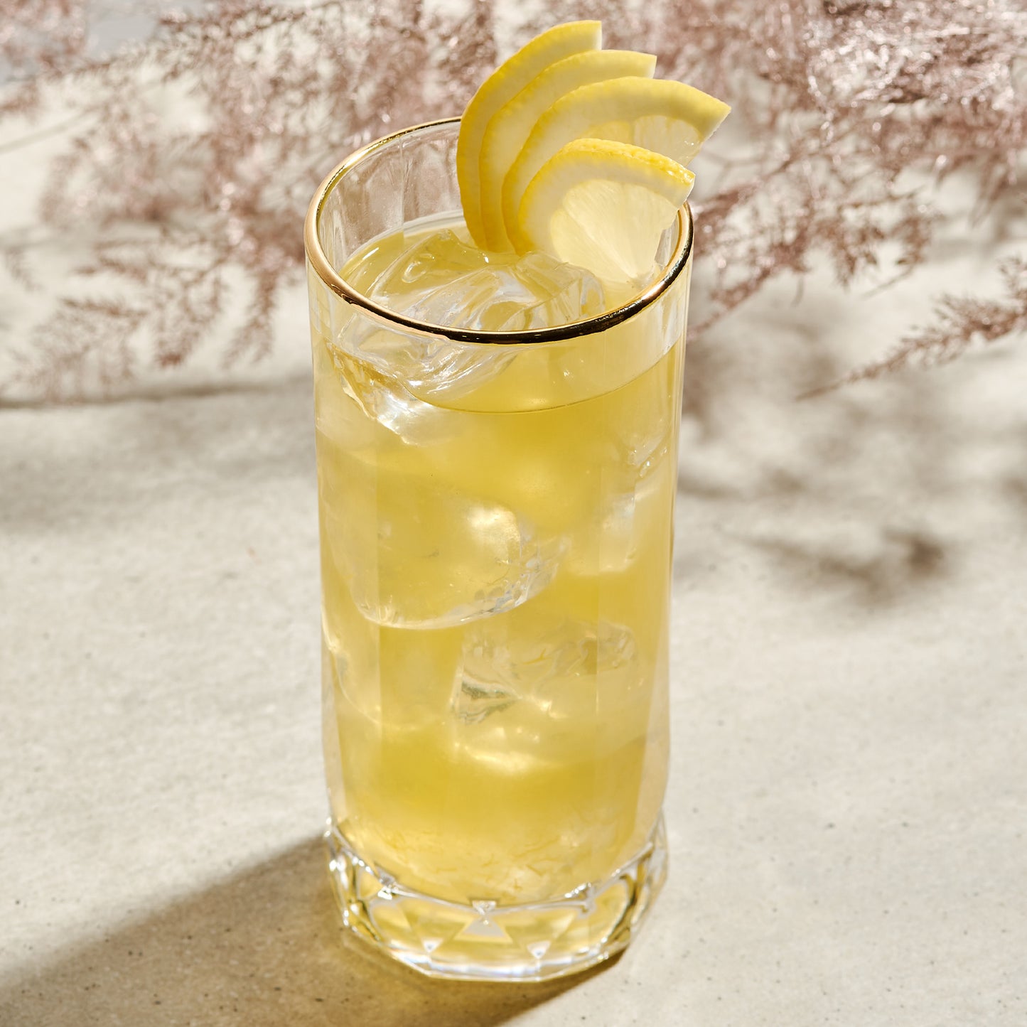 LUCID GOLDLINE 24K Highball (350ml) Glass Cup Clear - 라씨에뜨 루시드 하이볼 - adamhnk