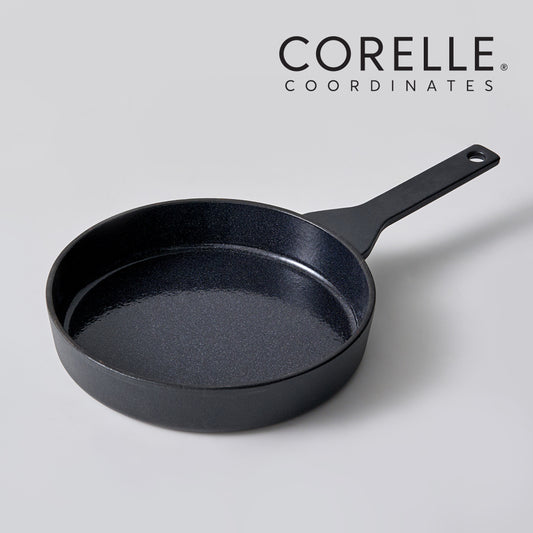 CORELLE Ashley Cast Iron Nonstick Frying Pan (22cm) Black