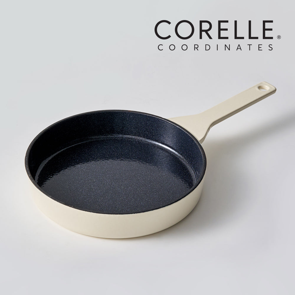 CORELLE Ashley Cast Iron Nonstick Frying Pan (22cm) Ivory