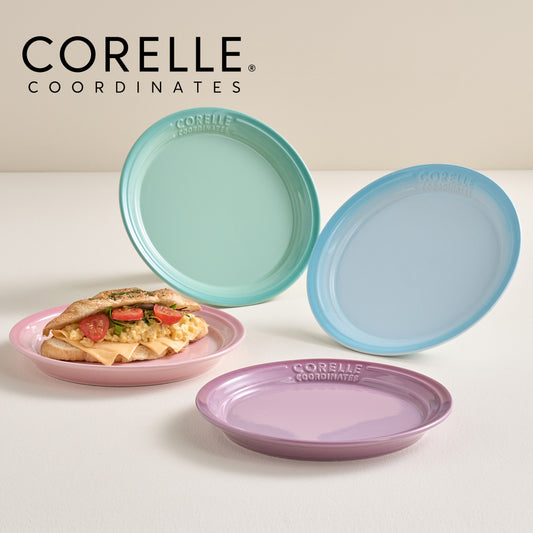 Corelle Breeze Stone Plate 4p Dinnerware Dishwasher Oven Safe 4 Color