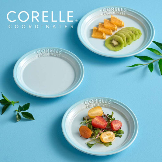 Corelle Breeze Stone Plate 3p Dinnerware Dishwasher Oven Safe Blue
