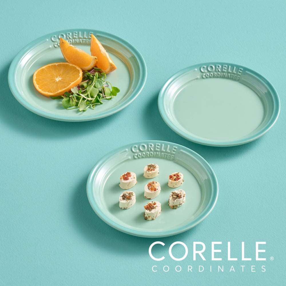 Corelle Breeze Stone Plate 3p Dinnerware Dishwasher Oven Safe Green