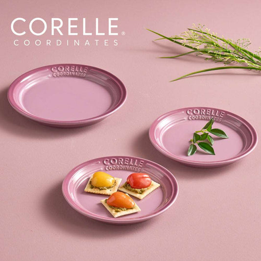 Corelle Breeze Stone Plate 3p Dinnerware Dishwasher Oven Safe Purple