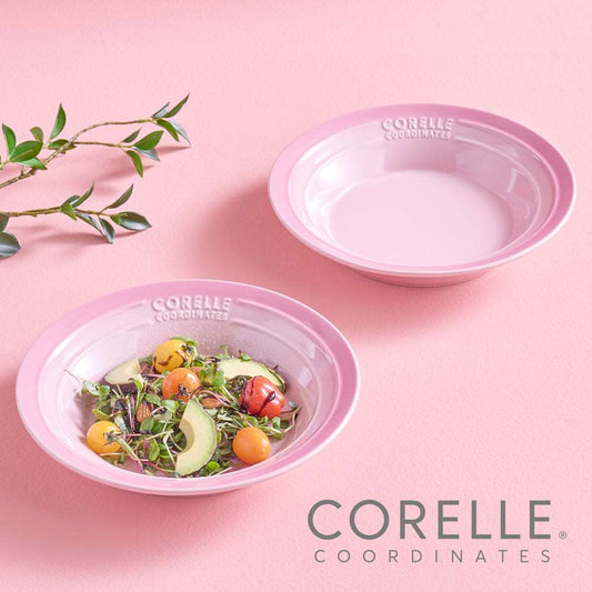 Corelle Breeze Stone Salad Bowl 2p Dinnerware Dishwasher Oven Safe Pink