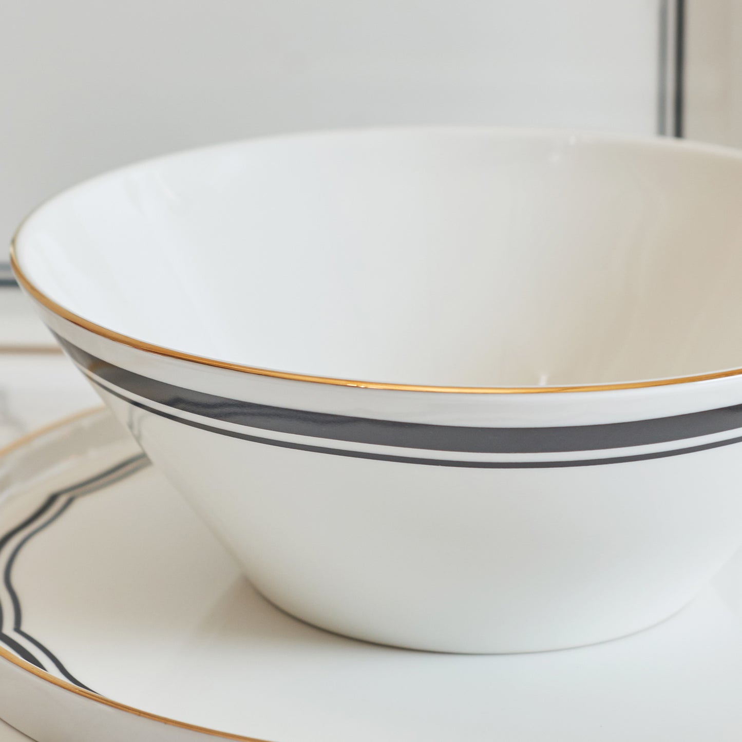 Elina Ceramic Noodle Bowl Dinnerware No PFOA White