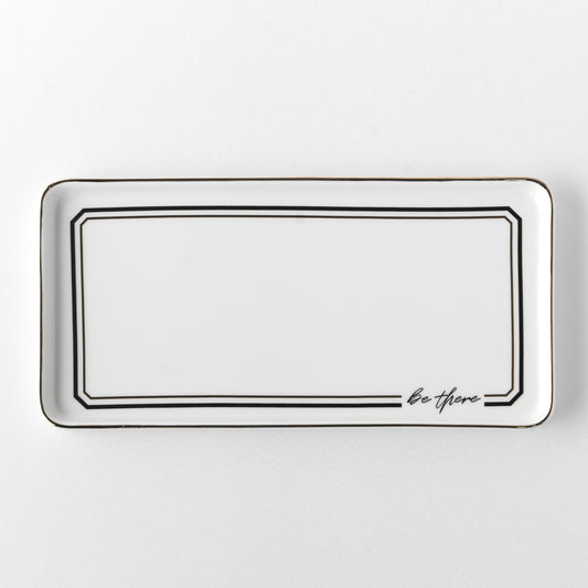Elina Ceramic Rectangular Plate Dinnerware No PFOA White