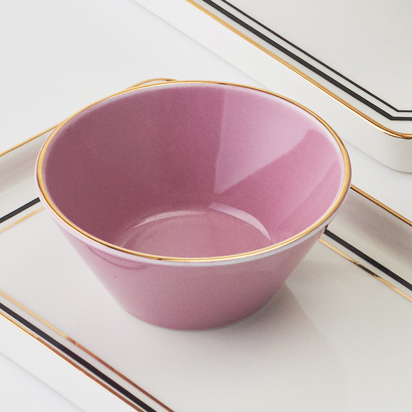 Elina Ceramic Rice Bowl Dinnerware No PFOA Pink