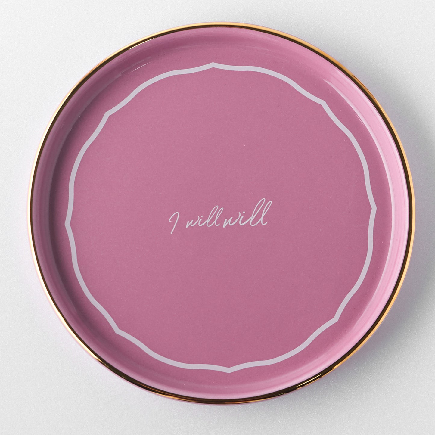 Elina Ceramic Round Small Plate Dinnerware No PFOA Pink