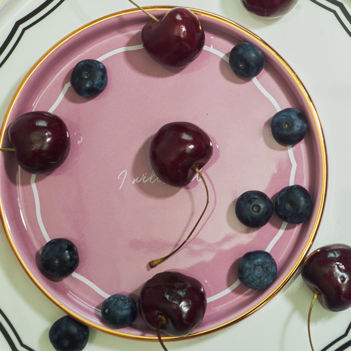 Elina Ceramic Round Small Plate Dinnerware No PFOA Pink