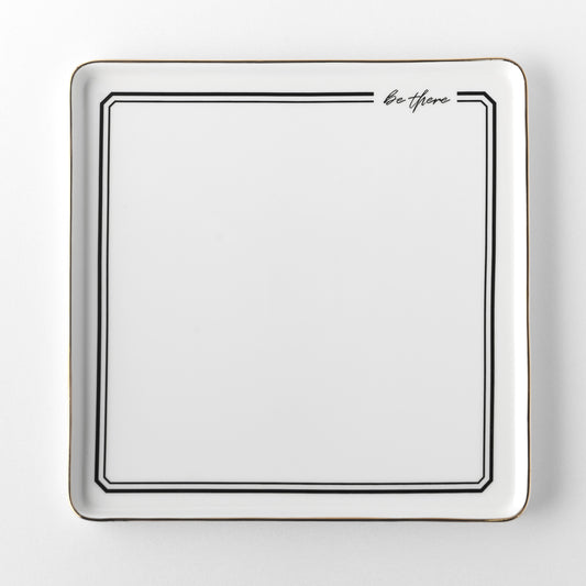 Elina Ceramic Square Large Plate Dinnerware No PFOA White