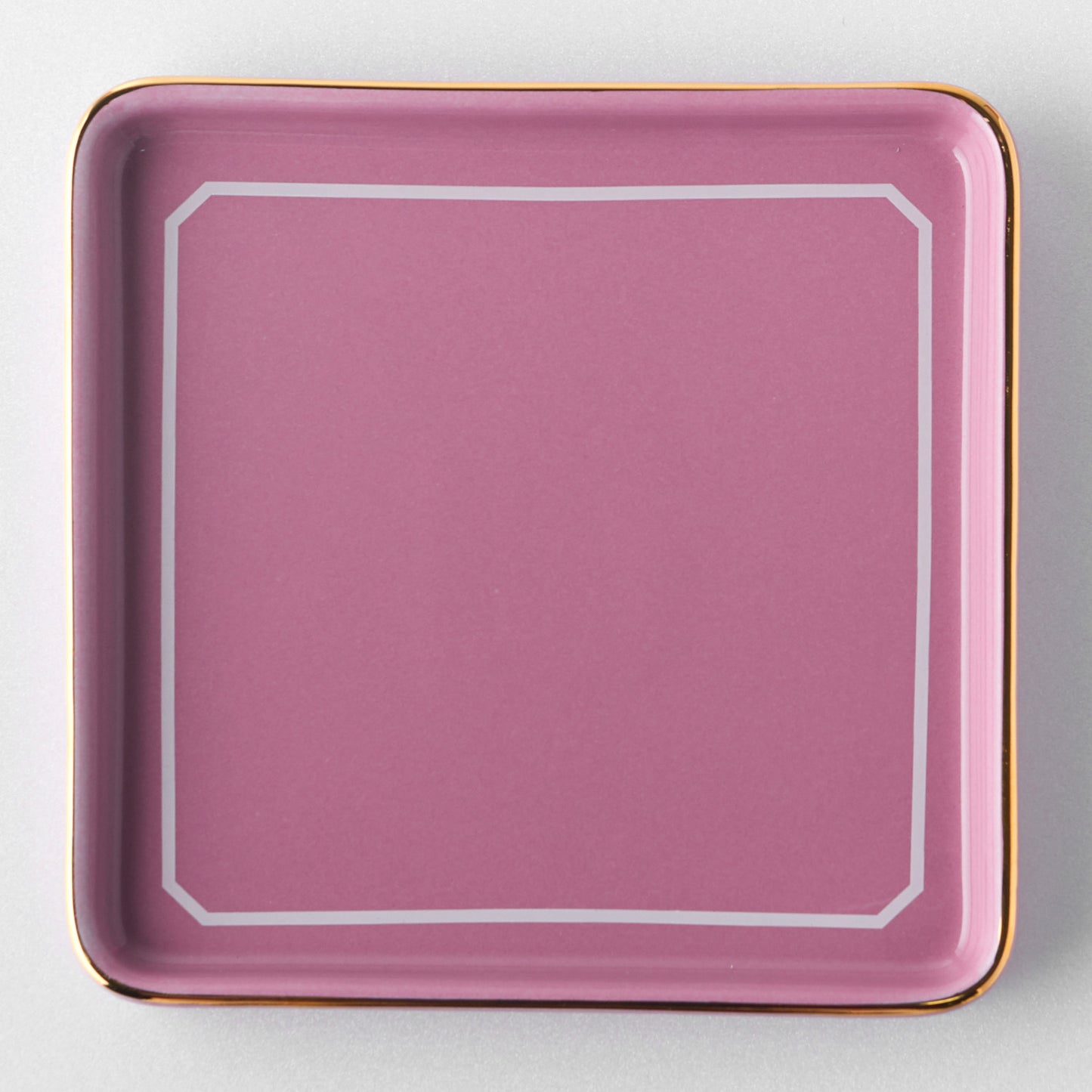 Elina Ceramic Square Small Plate Dinnerware No PFOA Pink