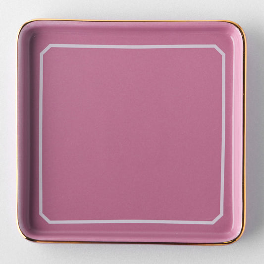 Elina Ceramic Square Small Plate Dinnerware No PFOA Pink
