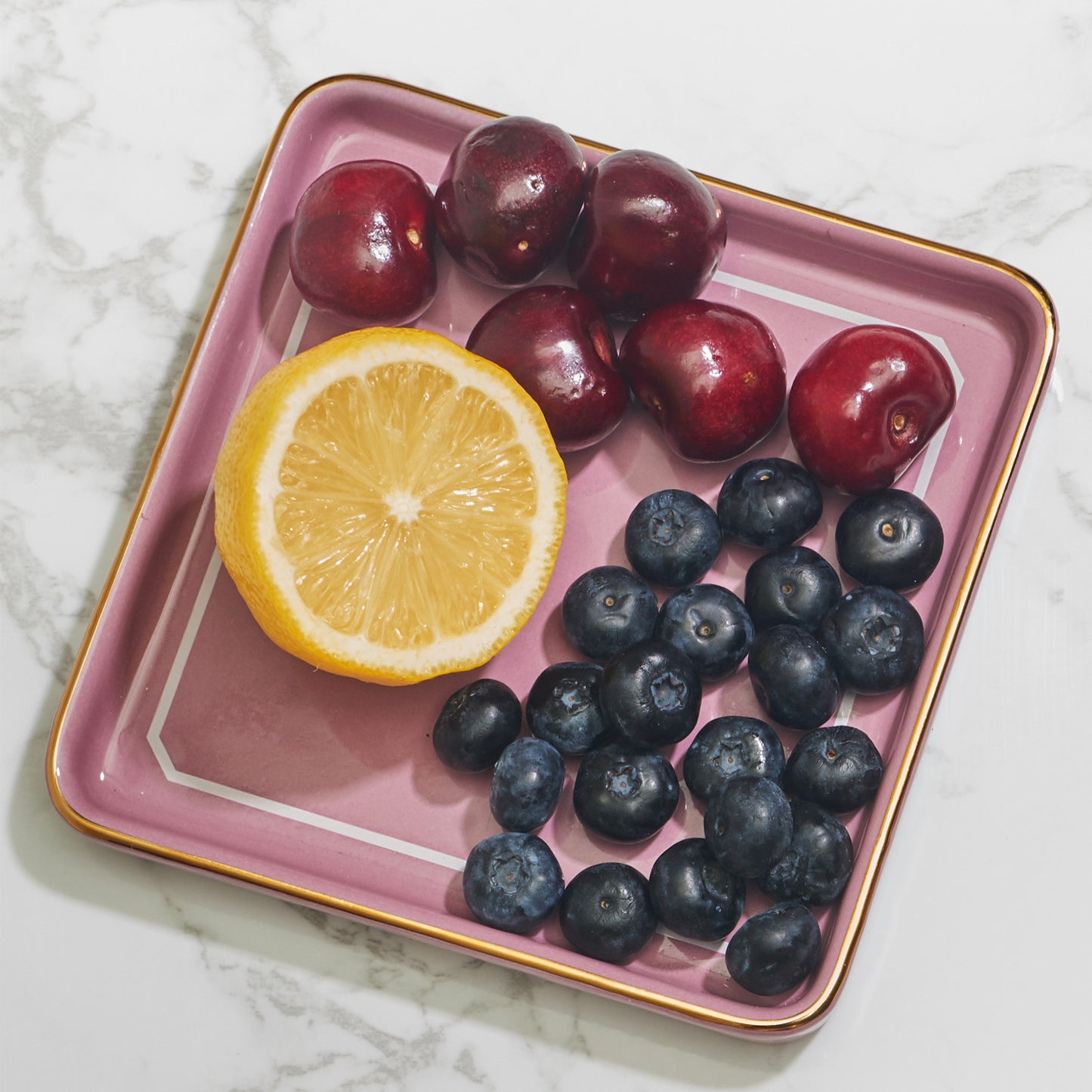 Elina Ceramic Square Small Plate Dinnerware No PFOA Pink