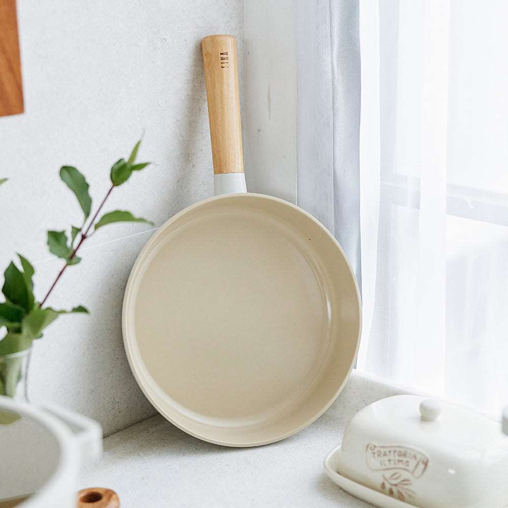 FIKA Induction Non-Stick Frying Pan (24cm) No PFOA White