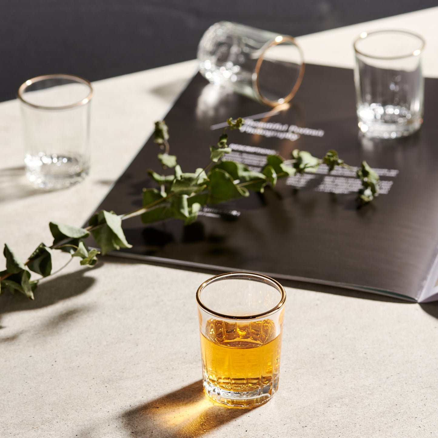 GOLDLINE 24K Shot Glass 4p (50ml) Clear - ๋ผ์จ์๋จ 24k ๊ณจ๋๋ผ์ธ ์์ฃผ์ C 4p - adamhnk