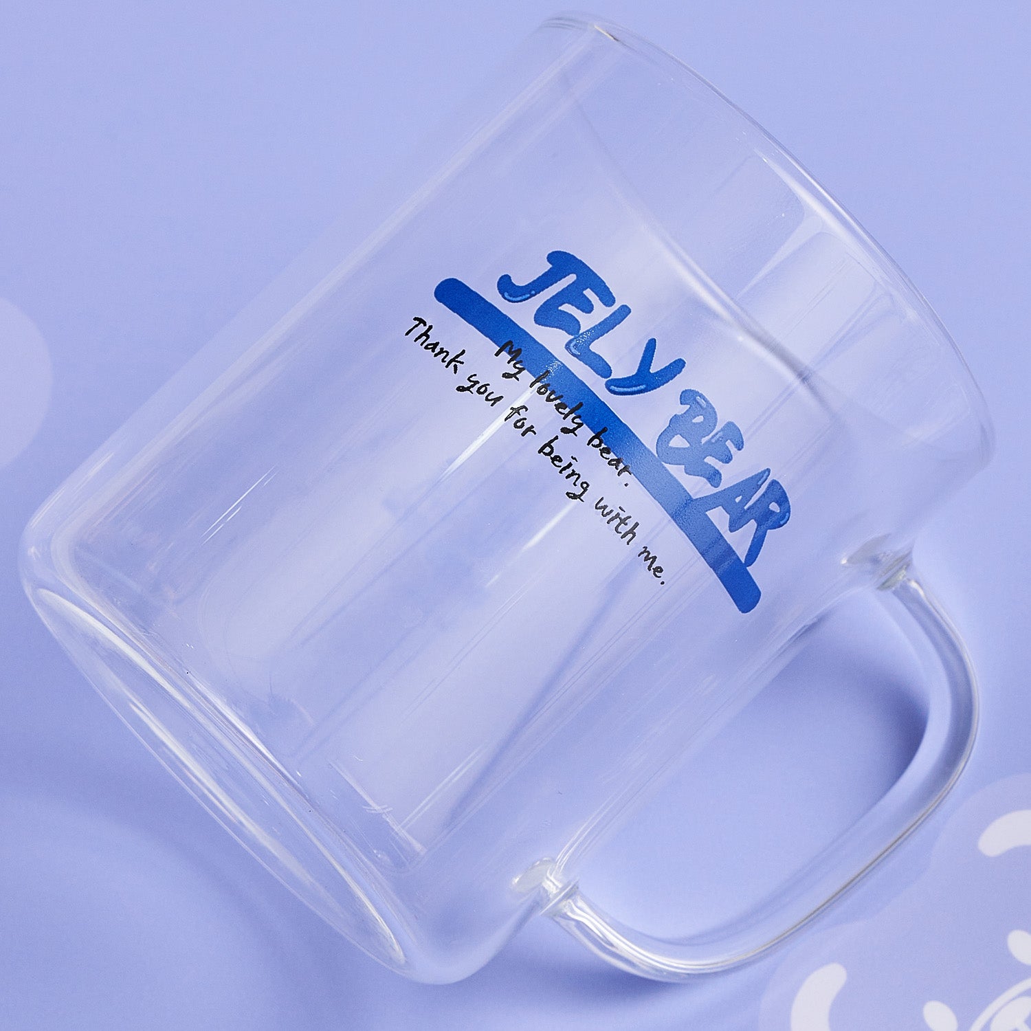 JELY BEAR Glass Mug Cup (430ml) Tableware Blue - 라씨에뜨 젤리베어 머그 430ml - adamhnk