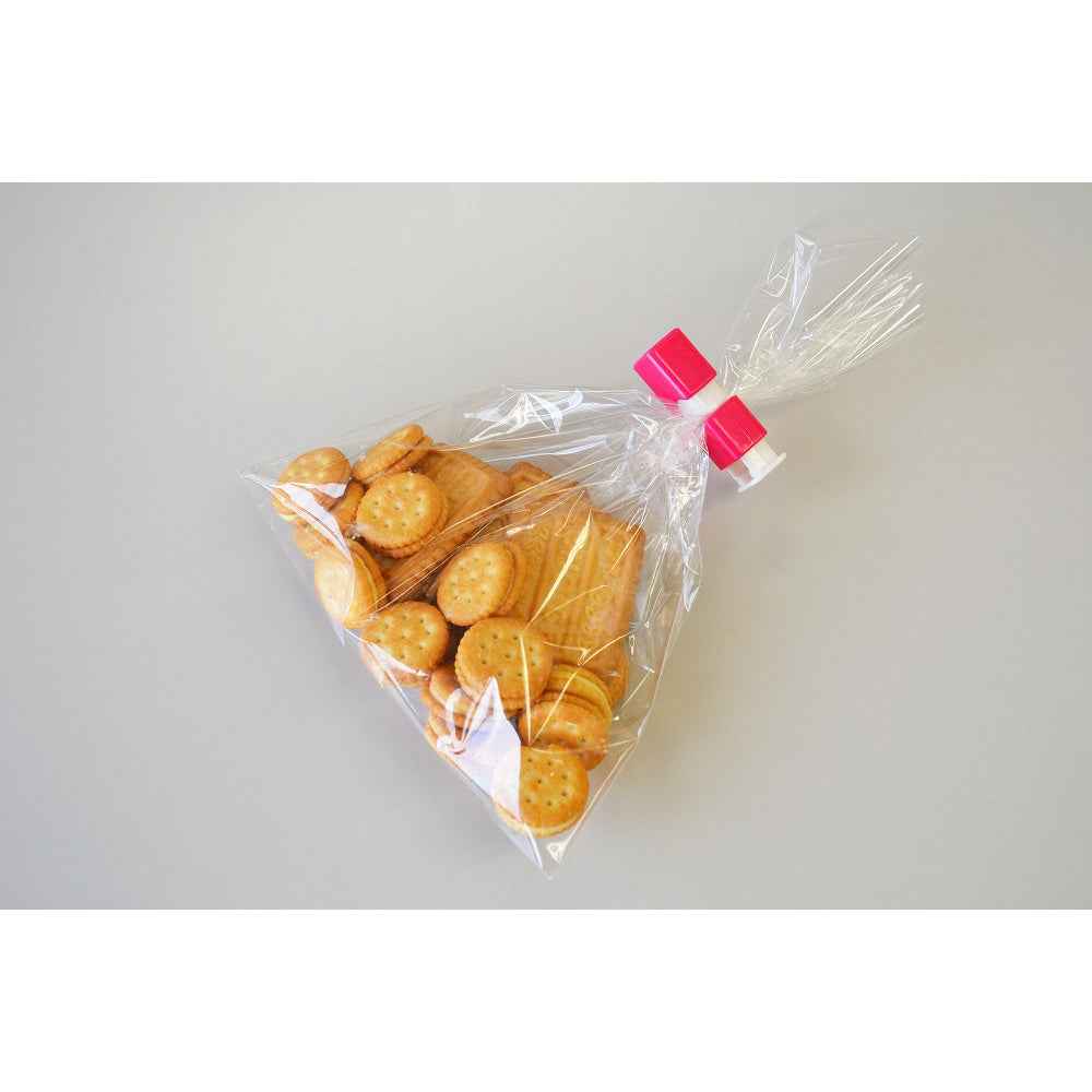 Kokubo Plastic Bag Push Clip 3p Pink