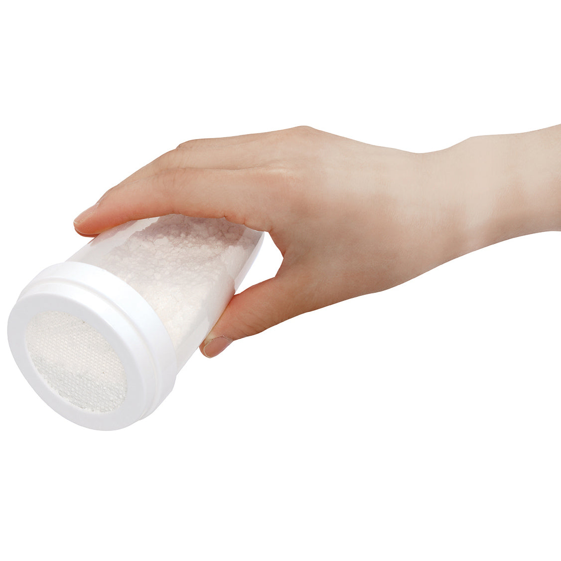 Powder Shaker Storage Container (200ml) jar White - 코쿠보 분말파우더통 KK-253 - adamhnk