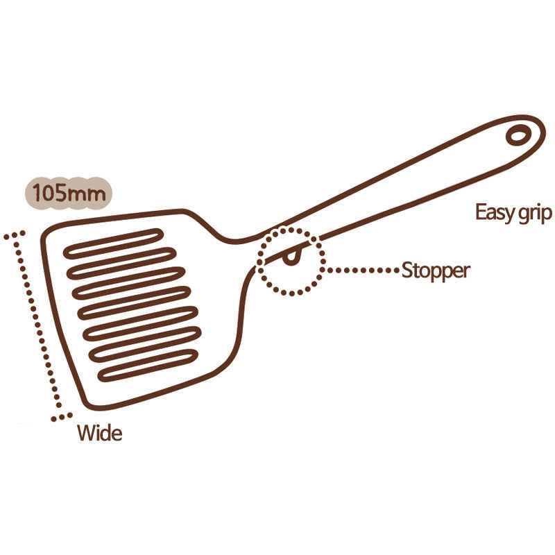 Kokubo Chef Tool Wide Spatula Easy Grip BPA Free Black