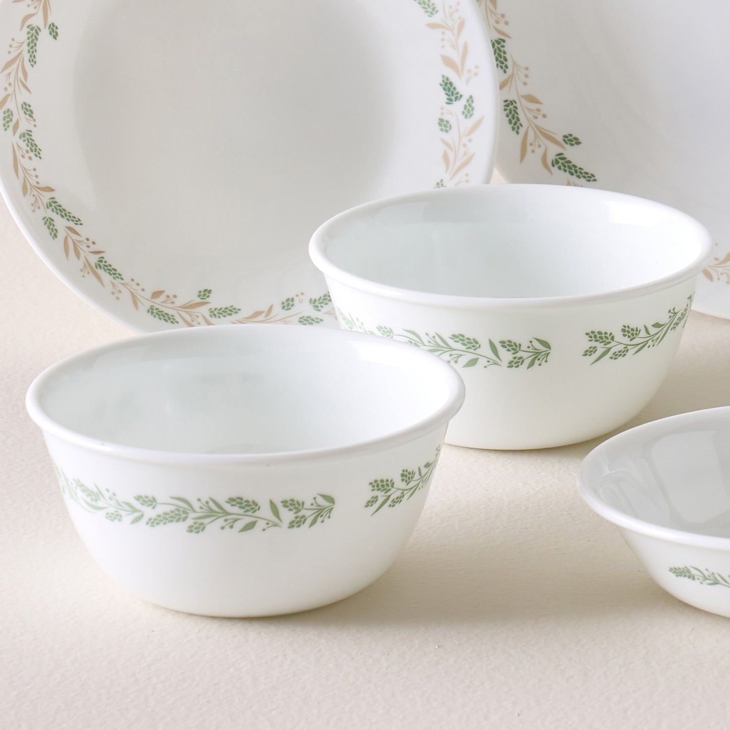 Corelle Lavender Wreath 10p Glass Dinnerware Set Dishwasher Oven Safe