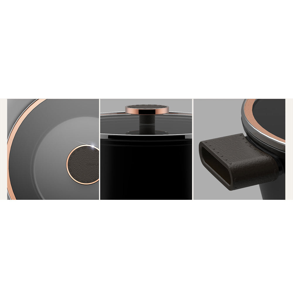 Noblesse Premium Induction Saute Pan (24cm, 2.7L) Dishwasher Safe No PFOA Black