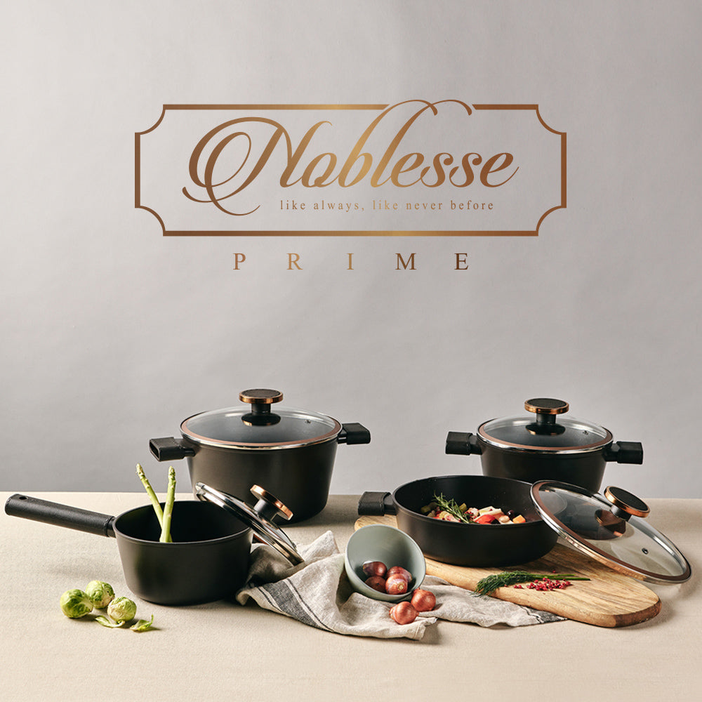 Noblesse Premium Induction Saute Pan (24cm, 2.7L) Dishwasher Safe No PFOA Black
