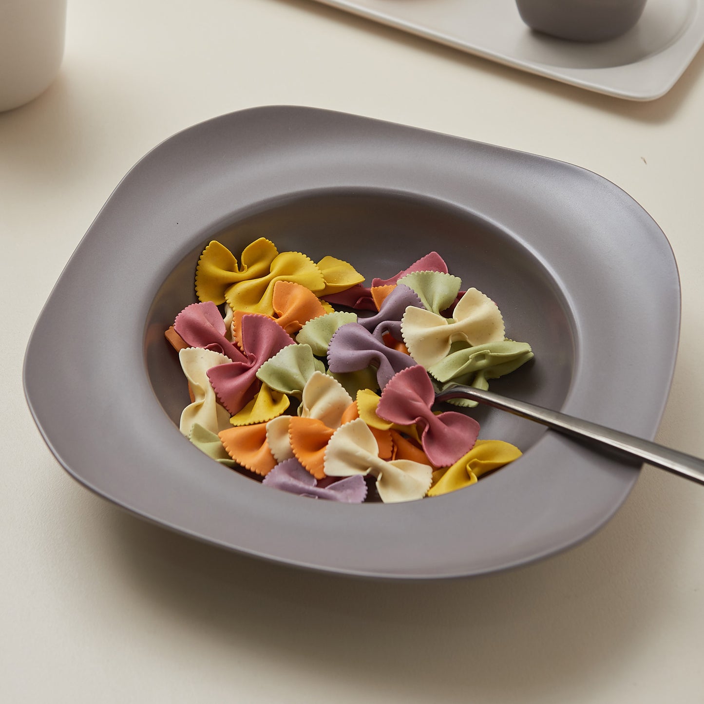 ONBAN Ceramic Pasta Bowl Dishwasher Oven Safe Grey