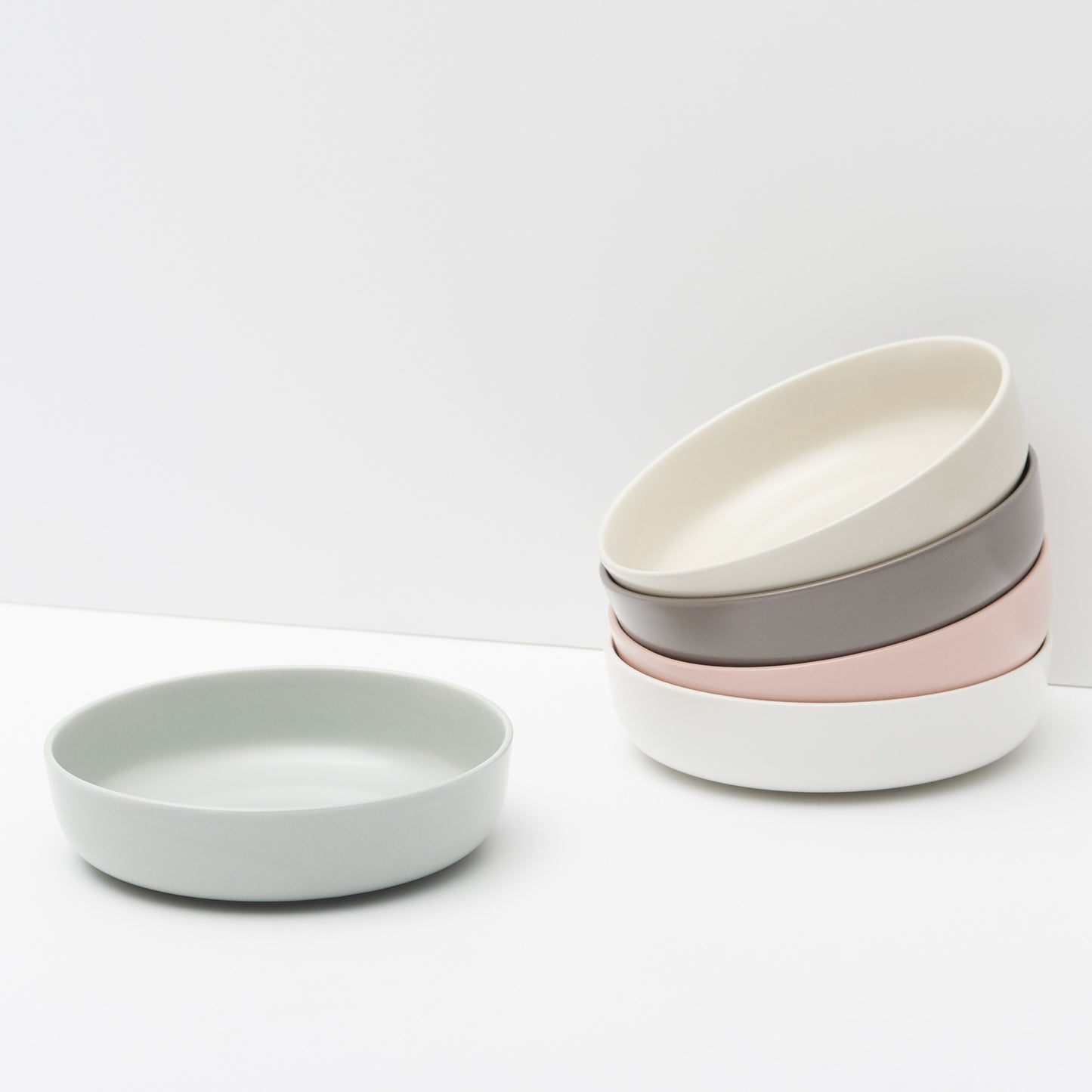 ONBAN Ceramic Low Bowl Dishwasher Oven Safe White