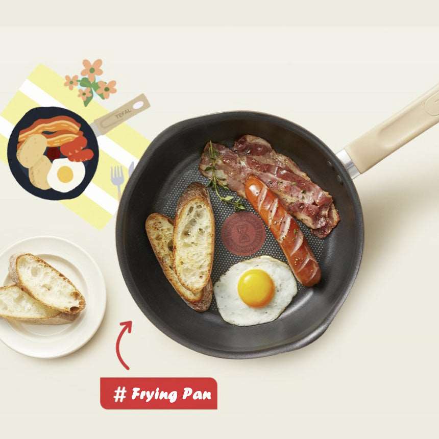 Tefal Induction One Pick Pot Pan (22cm) with Glass Lid Dishwasher Oven Safe No PFOA Green