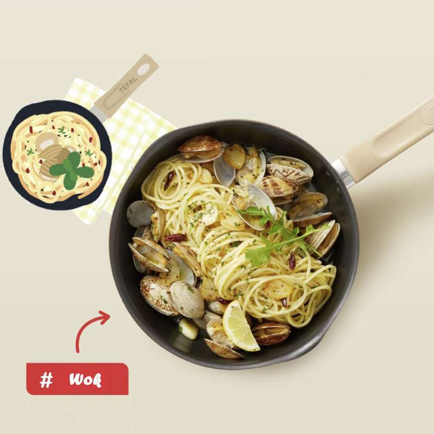 Tefal Induction One Pick Pot Pan (22cm) with Glass Lid Dishwasher Oven Safe No PFOA Green