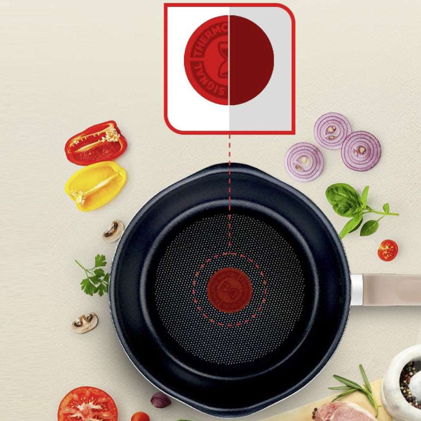 Tefal Induction One Pick Pot Pan (22cm) with Glass Lid Dishwasher Oven Safe No PFOA Black