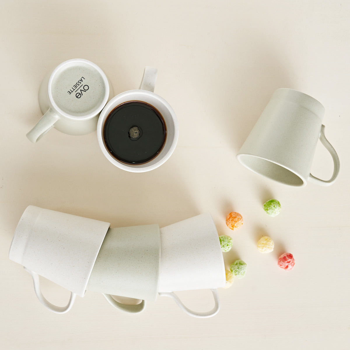 OVE Ceramic Mug Cup (360ml) Dishwasher Oven Safe Green - 라씨에뜨 오브 머그 허브그린 - adamhnk