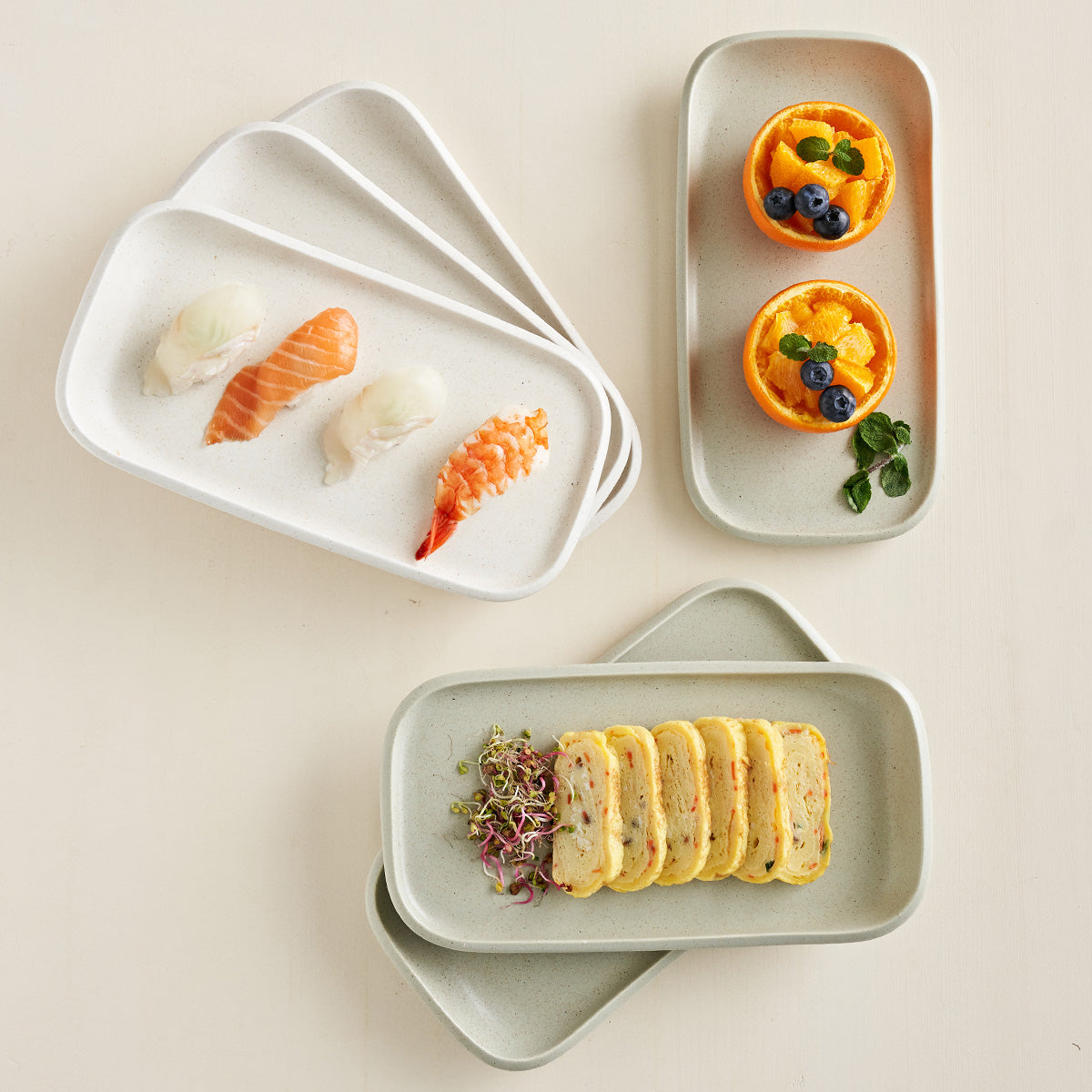 OVE Ceramic Rectangular Plate Dishwasher Oven Safe Green - ๋ผ์จ์๋จ ์ค๋ธ ์ง์ฌ๊ฐ์ ์ ํ๋ธ๊ทธ๋ฆฐ - adamhnk