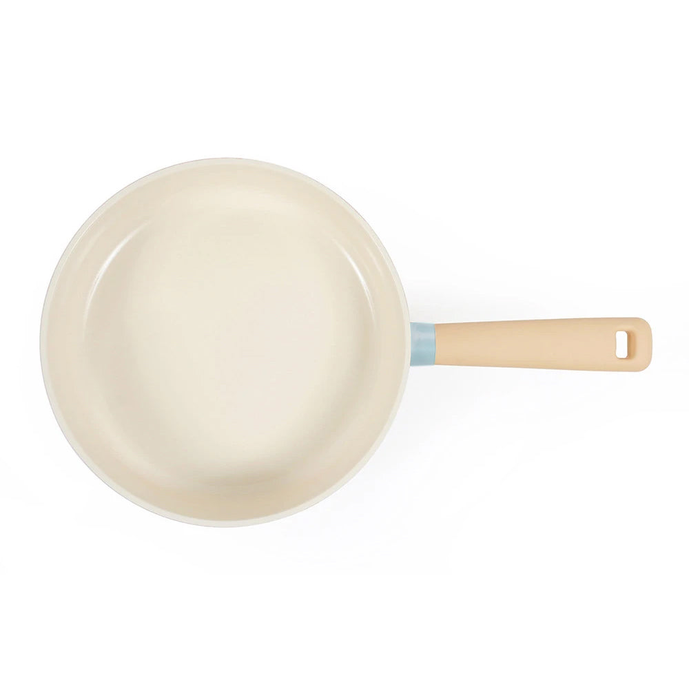 RETRO Ceramic Nonstick Frying Pan (24cm) Soft-Touch Handle Dishwasher Safe No PFOA Blue