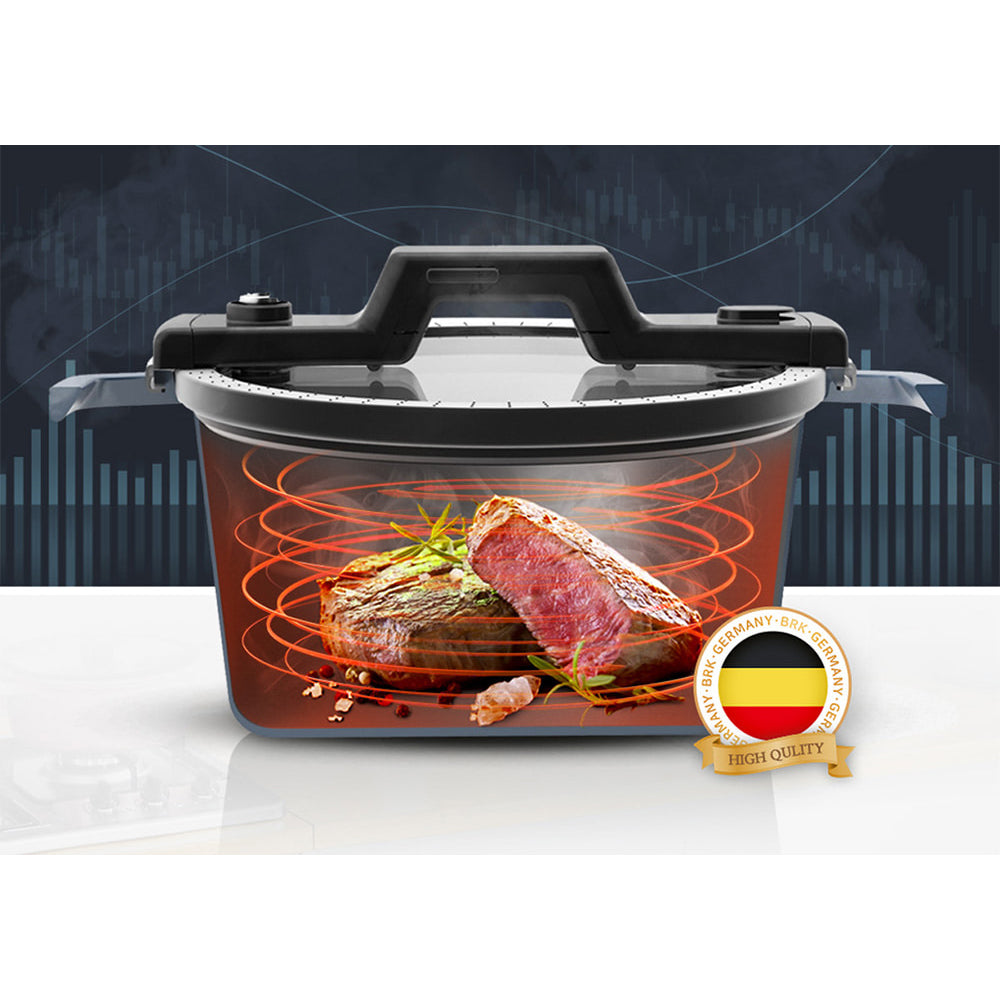 SMART COOK IH Induction Stock Pot (24cm) Dishwasher Safe Blue