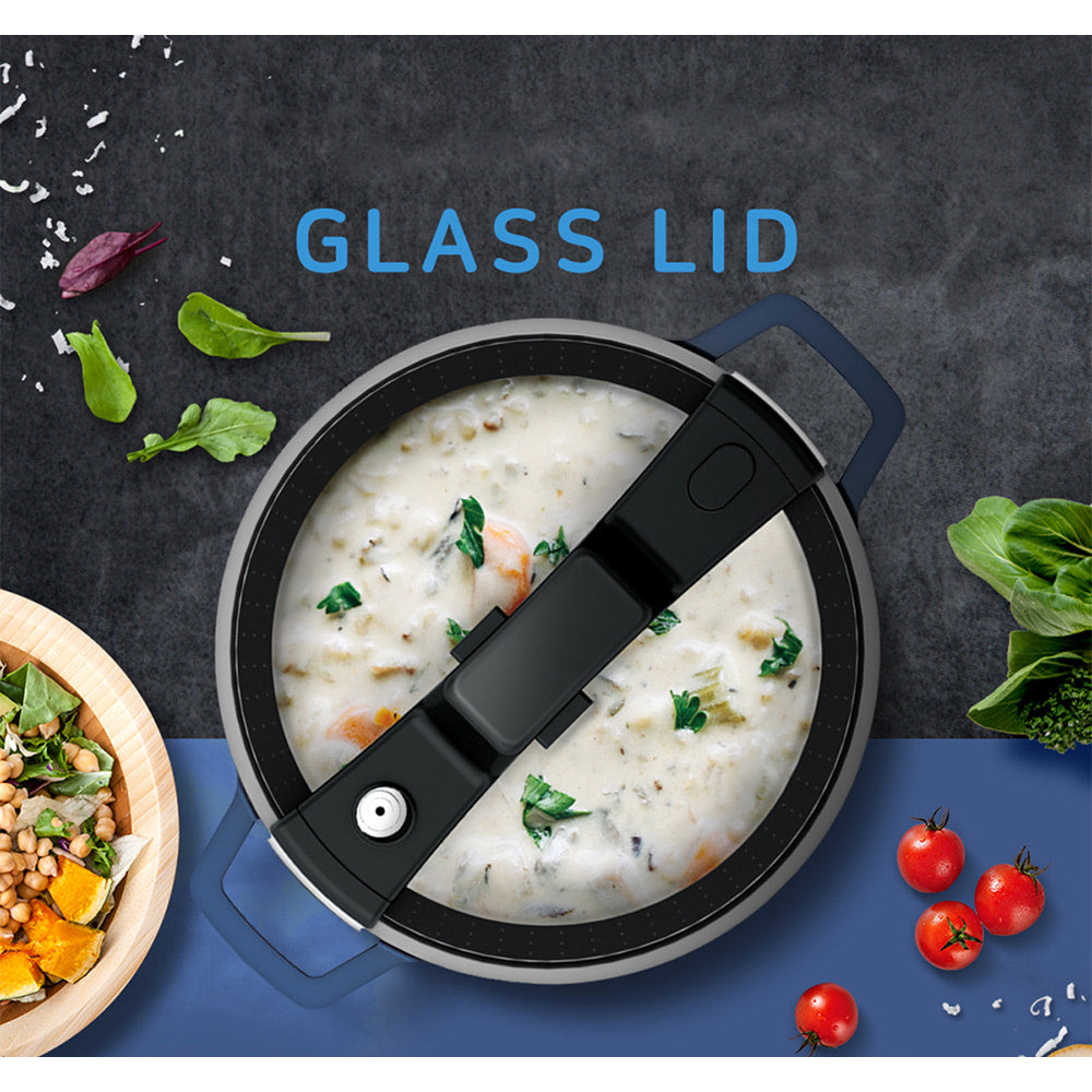 SMART COOK IH Induction Stock Pot (24cm) Dishwasher Safe Blue