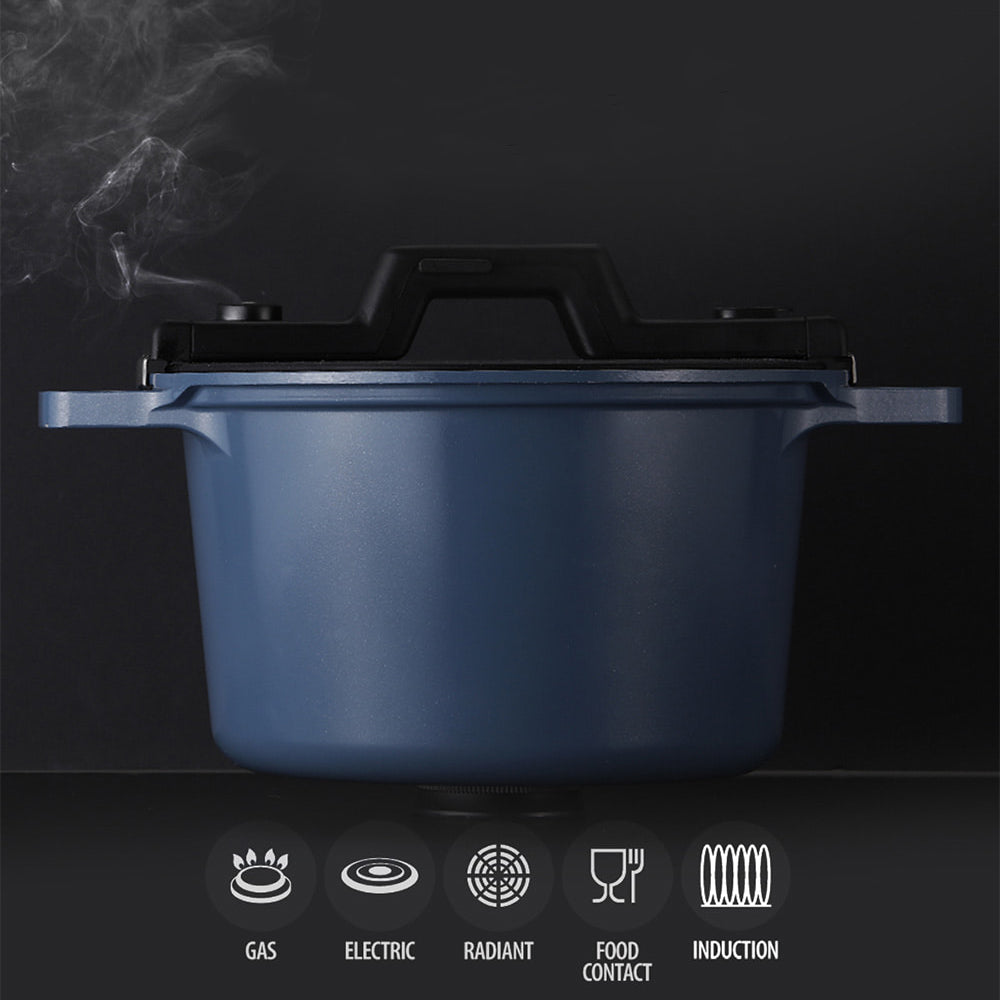 SMART COOK IH Induction Stock Pot (24cm) Dishwasher Safe Blue