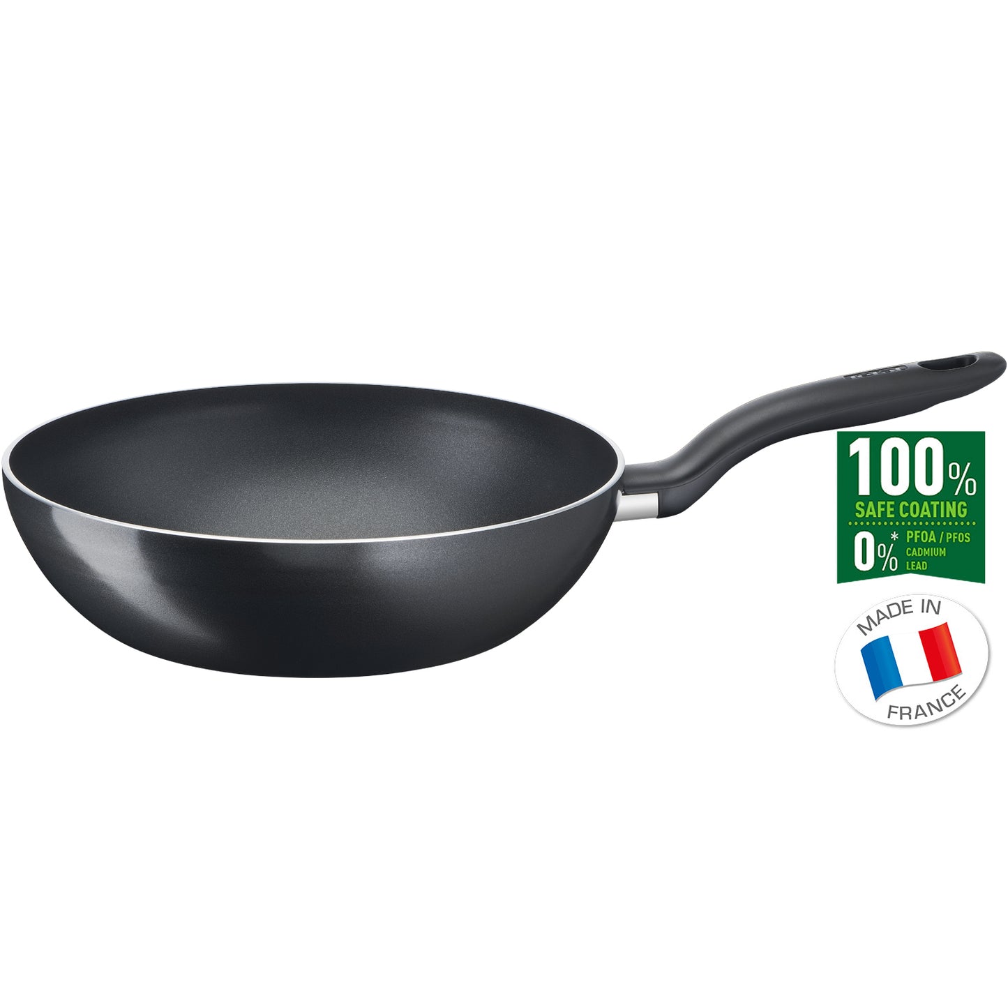 Tefal START'EASY Titanium Induction Nonstick Wok Pan (28cm) Dishwasher Oven Safe No PFOA Black