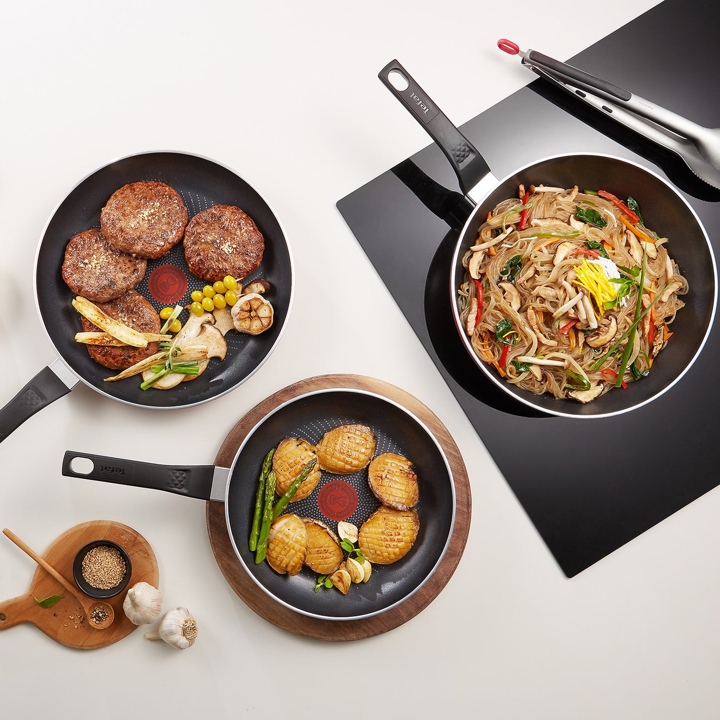 Tefal Start & Cook Induction Frying Pan (28cm) Dishwasher Oven Safe No PFOA Red
