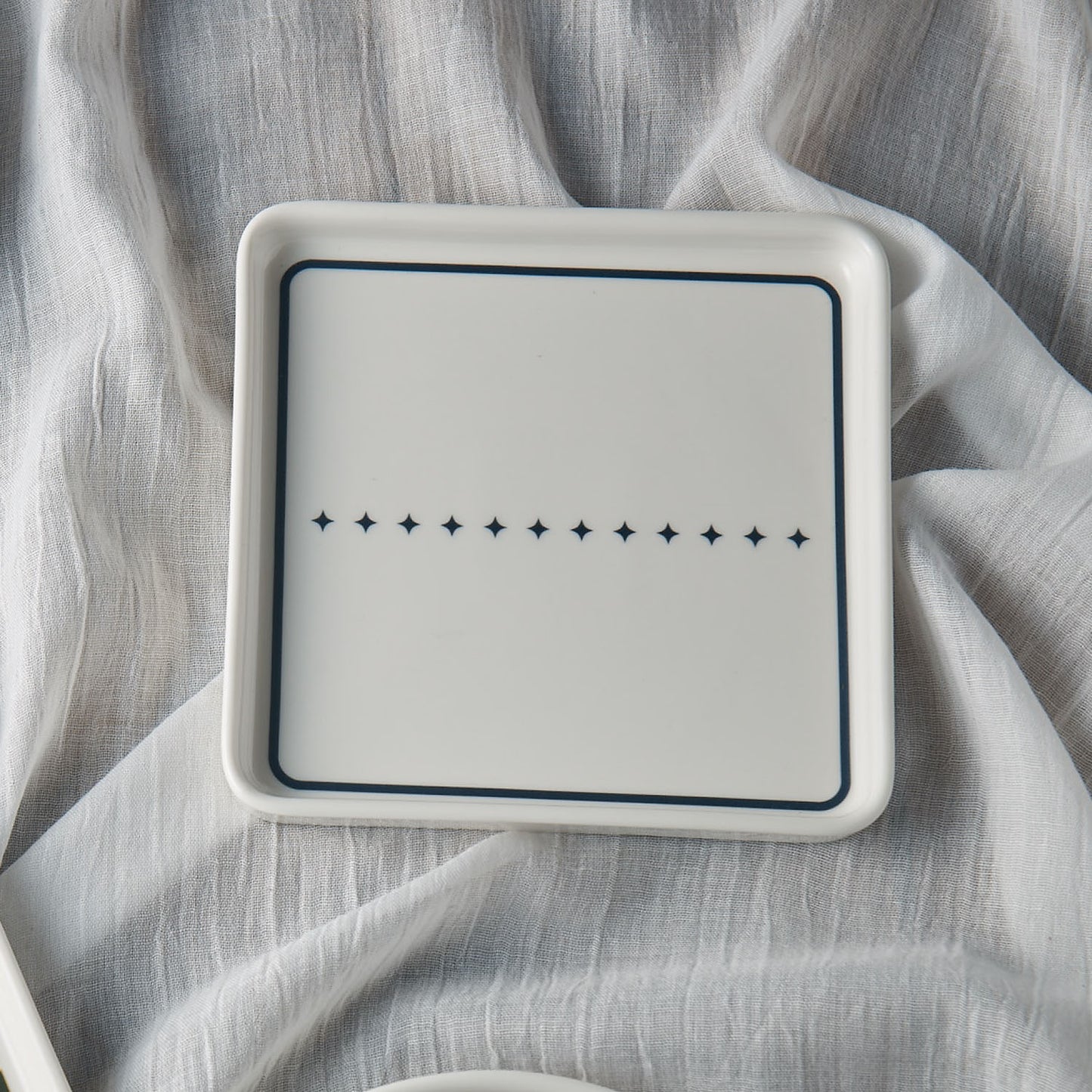 STELLAR Ceramic Square Small Plate Dinnerware No PFOA White