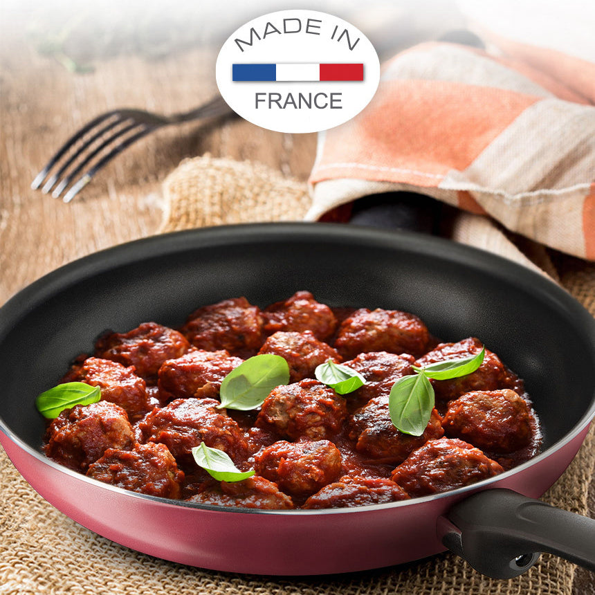 Tefal Everyday Tasty Titanium Nonstick Wok Pan (28cm) Dishwasher Oven Safe No PFOA Red