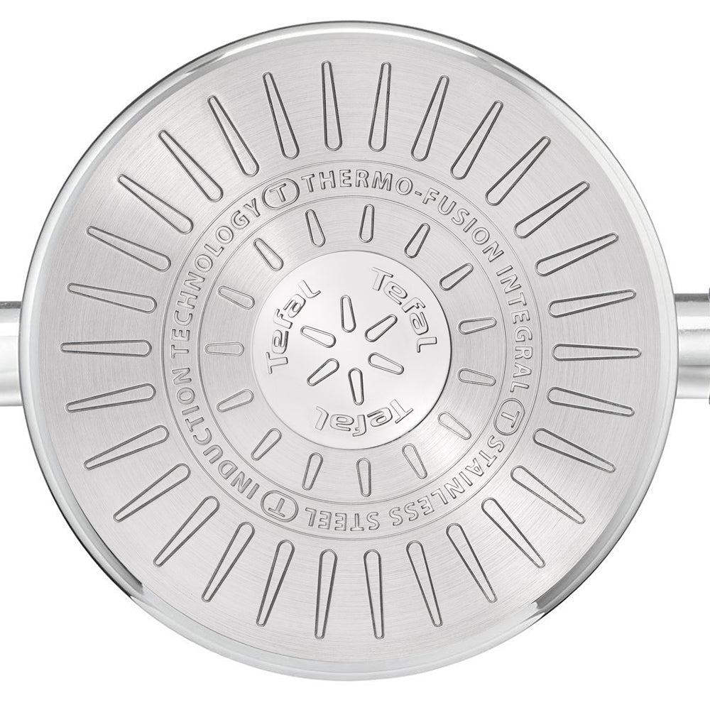 Tefal Edition Red Stainless Steel Induction Nonstick Wok Pan (30cm) Dishwasher Oven Safe No PFOA Silver